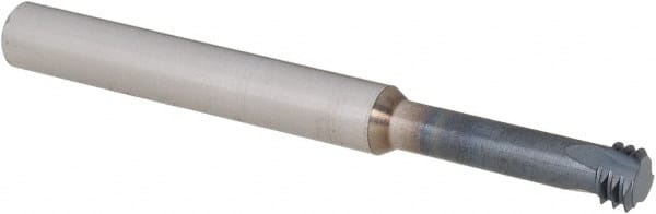 Scientific Cutting Tools - 5/16-24 UNF, 0.234" Cutting Diam, 3 Flute, Solid Carbide Helical Flute Thread Mill - Internal Thread, 0.85" LOC, 2-1/2" OAL, 1/4" Shank Diam - Exact Tooling