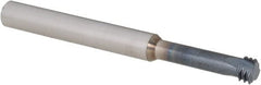 Scientific Cutting Tools - 5/16-24 UNF, 0.234" Cutting Diam, 3 Flute, Solid Carbide Helical Flute Thread Mill - Internal Thread, 0.85" LOC, 2-1/2" OAL, 1/4" Shank Diam - Exact Tooling