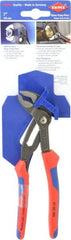 Knipex - 7-1/4" OAL, 1-1/2" Max Capacity, 18 Position Water Pump Tongue & Groove Pliers - Self Grip V-Jaws, Ergo Dual Component Handles - Exact Tooling