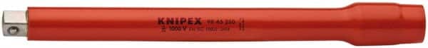 Knipex - 1/2" Drive Insulated Socket Extension - 10" OAL, Chrome Vanadium Finish - Exact Tooling
