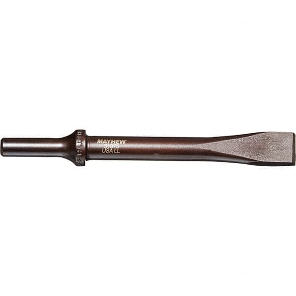 Mayhew - 5/8" Head Width, 6-1/2" OAL, Rivet Cutter Chisel - Round Drive, Round Shank, Steel - Exact Tooling