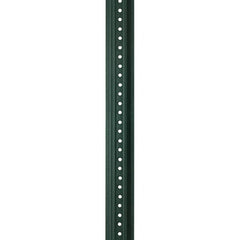 Nucor - 8' High, Powder Coated Traffic Sign Post - Steel, 3/8" Hole Diam, Green - Exact Tooling