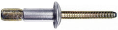 Marson - Protruding Head Stainless Steel Structural Blind Rivet - Stainless Steel Mandrel, 0.08" to 0.437" Grip, 0.53" Head Diam, 0.261" to 0.272" Hole Diam, 1/4" Body Diam - Exact Tooling