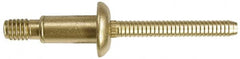 Marson - Protruding Head Steel Structural Blind Rivet - Steel Mandrel, 0.504" to 0.583" Grip, 0.53" Head Diam, 0.261" to 0.272" Hole Diam, 1/4" Body Diam - Exact Tooling
