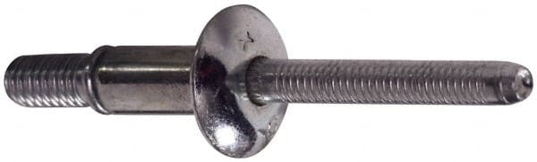 Marson - Protruding Head Steel Structural Blind Rivet - Steel Mandrel, 3/8" to 5/8" Grip, 0.49 to 0.53" Head Diam, 0.261" to 0.272" Hole Diam, 1/4" Body Diam - Exact Tooling