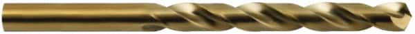 Hertel - 1/2" 135° Cobalt Jobber Drill - Oxide/Gold Finish, Spiral Flute, 6" OAL - Exact Tooling