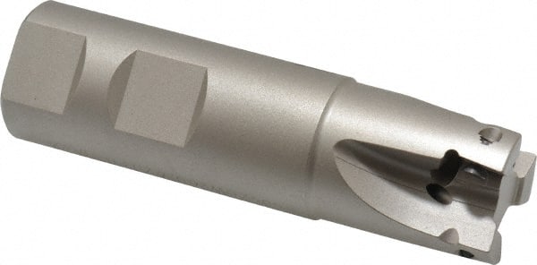 Walter - 1" Cut Diam, 11mm Max Depth of Cut, 1" Shank Diam, 3.62" OAL, Indexable Square Shoulder End Mill - AD.T 1204.. Inserts, Weldon Shank, 90° Lead Angle - Exact Tooling