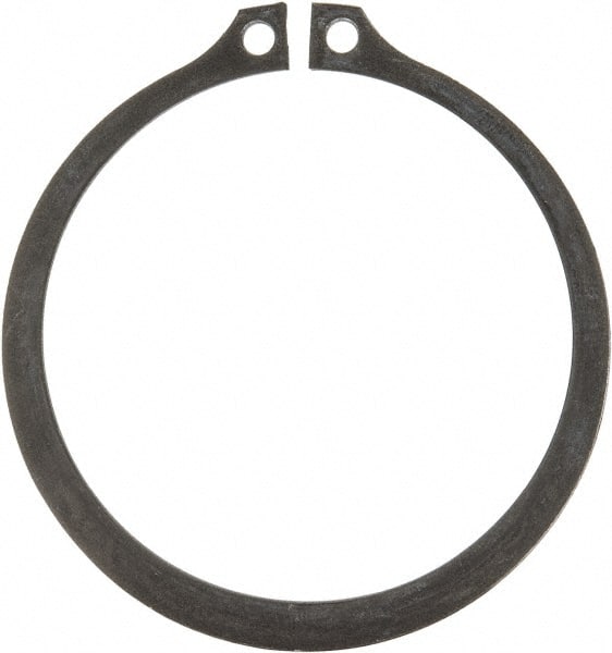 Rotor Clip - 2.36" Groove Diam, 2-1/2" Shaft Diam, Phosphate Steel, Snap External Retaining Rings - 0.086" Groove Width, 0.07" Groove Depth, 0.078" Ring Thickness, Grade 1060-1090 - Exact Tooling
