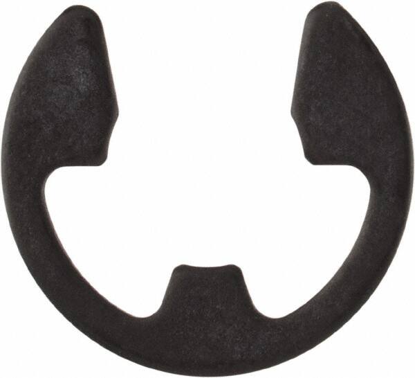 Rotor Clip - 1/4" Groove Diam, 5/16" Shaft Diam, Phosphate Steel, E Style External Retaining Rings - 0.029" Groove Width, 0.031" Groove Depth, 0.025" Ring Thickness, Grade 1060-1090 - Exact Tooling