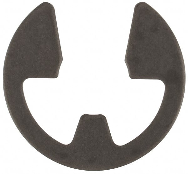 Rotor Clip - 0.21" Groove Diam, 1/4" Shaft Diam, Phosphate Steel, E Style External Retaining Rings - 0.029" Groove Width, 0.02" Groove Depth, 0.025" Ring Thickness, Grade 1060-1090 - Exact Tooling