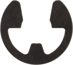 Rotor Clip - 3/16" Groove Diam, 7/32" Shaft Diam, Phosphate Steel, E Style External Retaining Rings - 0.029" Groove Width, 0.015" Groove Depth, 0.025" Ring Thickness, Grade 1060-1090 - Exact Tooling