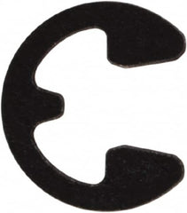 Rotor Clip - 0.074" Groove Diam, 3/32" Shaft Diam, Phosphate Steel, E Style External Retaining Rings - 0.02" Groove Width, 0.01" Groove Depth, 0.015" Ring Thickness, Grade 1060-1090 - Exact Tooling