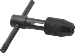 Cle-Line - 1/16 to 1/4" Tap Capacity, T Handle Tap Wrench - 2-3/4" Overall Length - Exact Tooling