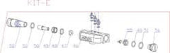 RivetKing - 3 to 6" Air Valve Kit for Rivet Tool - Includes Air Valve Body, Air Valve Ring, O-Ring, Air Valve Base, Valve Rod - Exact Tooling