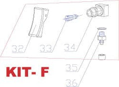 RivetKing - 3 to 6" Trigger Kit for Rivet Tool - Includes Trigger Valve, On/Off Base, O-Ring - Exact Tooling