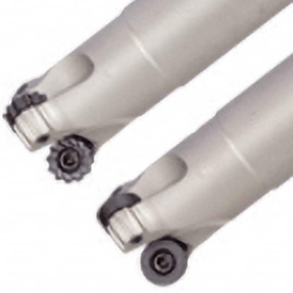 Iscar - 32mm Cutting Diam, 32mm Shank Diam, 12mm Max Depth of Cut, Straight Shank Indexable Copy End Mill - 3 Inserts, RCMT/RCCT-MO, RCMT/RCMW/RCCW-FW, RCMW/RCCW-MO Insert, ERW Toolholder, Through Coolant - Exact Tooling