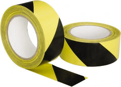 Ability One - Black & Yellow Striped Vinyl Tape - 2" Wide x 108' Long, General Traffic - Exact Tooling