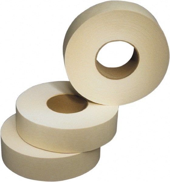 Ability One - 3" x 120 Yd Beige Rubber Adhesive Packaging Tape - Paper Backing, 2.2 mil Thick, Series Industrial Grade - Exact Tooling