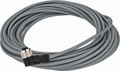 Telemecanique Sensors - 3 Amp, M12 4 Pin Elbowed Female Cordset Sensor and Receptacle - 250 VAC, 300 VDC, 10m Cable Length, IP67 Ingress Rating - Exact Tooling