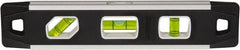 Johnson Level & Tool - Magnetic 9" Long 3 Vial Torpedo Level - Aluminum, Black, 1 Plumb, 1 Level & 1 45° Vials - Exact Tooling