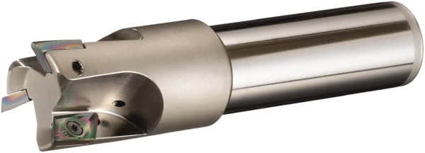 Sumitomo - 1" Cut Diam, 1" Shank Diam, 4.781" OAL, Indexable Square Shoulder End Mill - AECT Inserts, Weldon Shank, 90° Lead Angle, Through Coolant, Series WaveMill - Exact Tooling