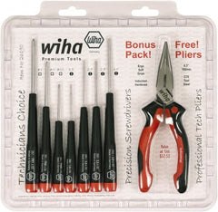 Wiha - 8 Piece Phillips & Slotted Screwdriver Set - Exact Tooling