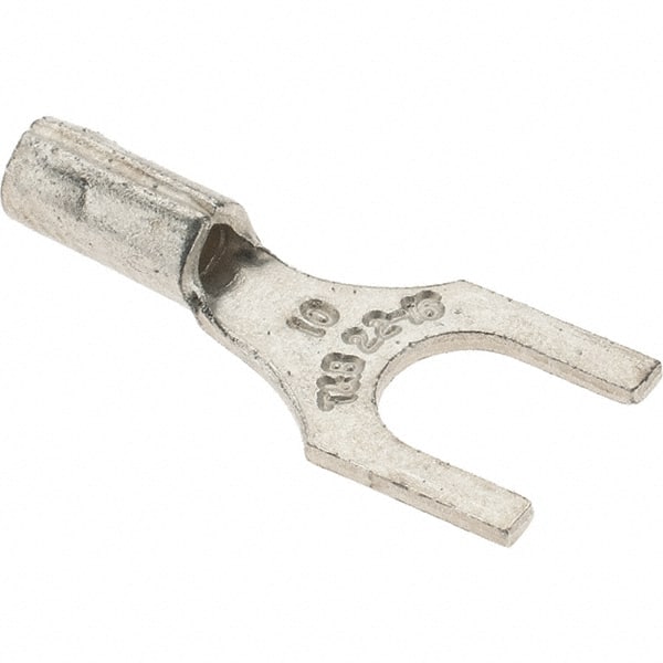 Value Collection - #10 Stud, 22 to 16 AWG Compatible, Noninsulated, Crimp Connection, Standard Fork Terminal - Exact Tooling