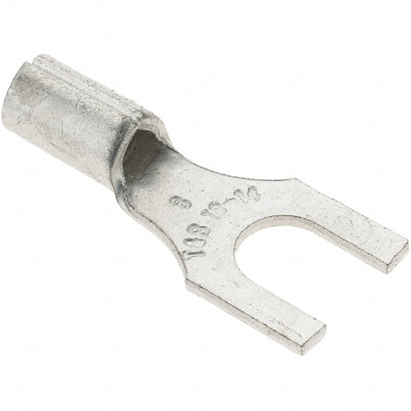 Value Collection - #8 Stud, 18 to 14 AWG Compatible, Noninsulated, Crimp Connection, Standard Fork Terminal - Exact Tooling