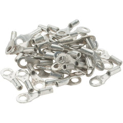 Value Collection - 18-14 AWG Noninsulated Crimp Connection D Shaped Ring Terminal - #6 Stud, Tin Plated Copper Contact - Exact Tooling