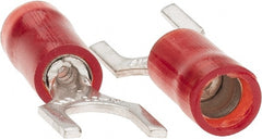 Value Collection - #10 Stud, 22 to 18 AWG Compatible, Partially Insulated, Crimp Connection, Standard Fork Terminal - Exact Tooling