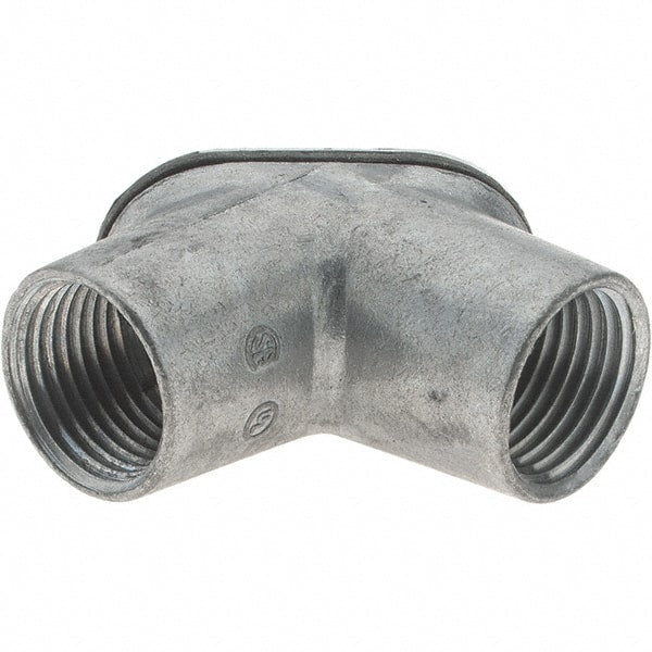 Value Collection - 1/2" Trade, Aluminum Threaded EMT & Rigid Conduit Elbow - Exact Tooling