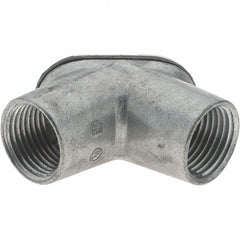 Value Collection - 1/2" Trade, Aluminum Threaded EMT & Rigid Conduit Elbow - Exact Tooling