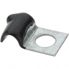 Value Collection - 3/16" Bundle Diam, 1/4" Hole, Steel Clamp - 1/2" Wide, Black - Exact Tooling