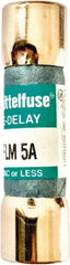 Value Collection - 250 VAC, 5 Amp, Time Delay Plug Fuse - 1-1/2" OAL, 10 at AC kA Rating, 13/32" Diam - Exact Tooling