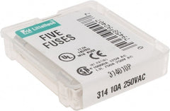Value Collection - 250 VAC, 10 Amp, Fast-Acting Miniature Glass/Ceramic Fuse - 1-1/4" OAL, 1/4" Diam - Exact Tooling