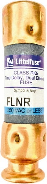 Value Collection - 125 VDC, 250 VAC, 7 Amp, Time Delay General Purpose Fuse - 2" OAL, 200 kA Rating, 9/16" Diam - Exact Tooling