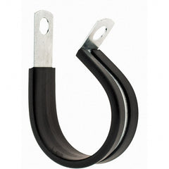 Value Collection - 1-1/4" Bundle Diam, 1/4" Hole, Steel Clamp - 1/2" Wide, Black - Exact Tooling