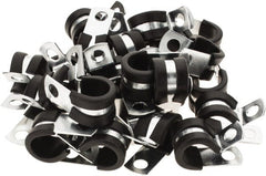 Value Collection - 1/2" Bundle Diam, 1/4" Hole, Steel Clamp - 1/2" Wide, Black - Exact Tooling