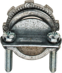 Value Collection - 1/2" Trade, Die Cast Zinc Squeeze Clamp Straight Conduit Connector - Exact Tooling