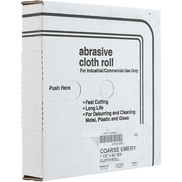Value Collection - Shop Rolls   Abrasive Material: Emery    Roll Width (Inch): 1-1/2 - Exact Tooling