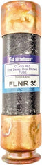 Value Collection - 125 VDC, 250 VAC, 35 Amp, Time Delay General Purpose Fuse - 3" OAL, 200 kA Rating, 13/16" Diam - Exact Tooling