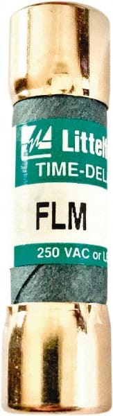 Value Collection - 250 VAC, 1.25 Amp, Time Delay Plug Fuse - 1-1/2" OAL, 10 at AC kA Rating, 13/32" Diam - Exact Tooling