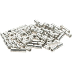 Value Collection - 18 to 14 AWG Compatible, Noninsulated, Crimp-On Butt Splice Terminal - 2 Wire Entries, Copper Contacts, Tin Contact Plating - Exact Tooling