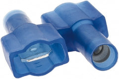 Value Collection - 16 to 14 AWG, Nylon, Fully Insulated, Male Wire Disconnect - 1/4" Wide Tab, Blue - Exact Tooling