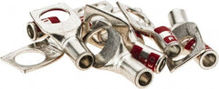 Value Collection - 8 AWG Noninsulated Crimp Connection Square Ring Terminal - 3/8" Stud, 1.31" OAL x 0.56" Wide, Tin Plated Copper Contact - Exact Tooling