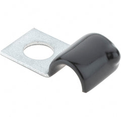 Value Collection - 1/4" Bundle Diam, 1/4" Hole, Steel Clamp - 1/2" Wide, Black - Exact Tooling