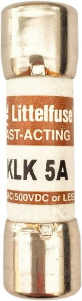 Value Collection - 600 VAC, 5 Amp, Fast-Acting Semiconductor/High Speed Fuse - 1-1/2" OAL, 100 at AC kA Rating, 13/32" Diam - Exact Tooling