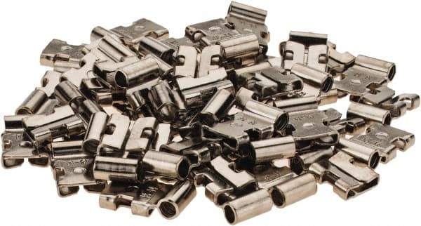 Value Collection - 1/4" Wide, Noninsulated Female Tab Terminal - Push In Connection, 16 to 14 AWG Compatible - Exact Tooling