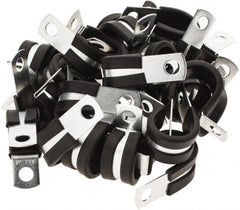 Value Collection - 5/8" Bundle Diam, 1/2" Hole, Steel Clamp - 1/2" Wide, Black - Exact Tooling