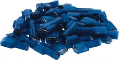 Value Collection - 16 to 14 AWG, Nylon, Fully Insulated, Female Wire Disconnect - 1/4" Wide Tab, Blue, CSA Certified, UL Listed - Exact Tooling